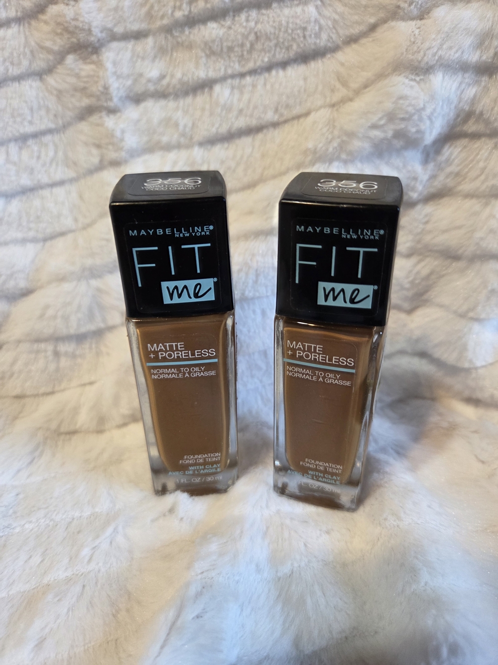 Maybelline Fit Me Matte + Poreless Foundation - 356 Warm Coconut Lot Of 2